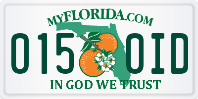 FL license plate 0150ID