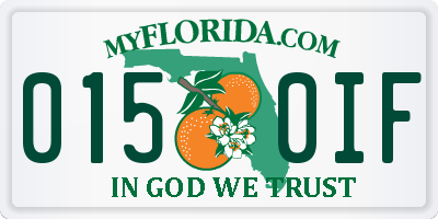FL license plate 0150IF
