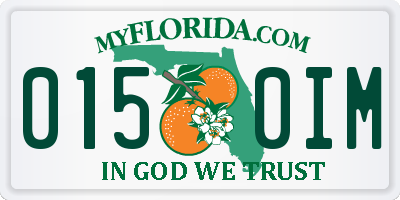 FL license plate 0150IM
