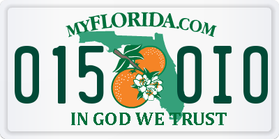 FL license plate 0150IO