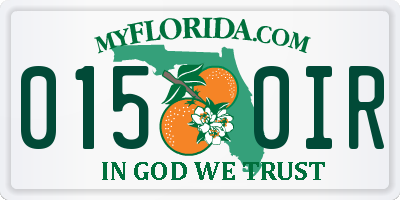 FL license plate 0150IR
