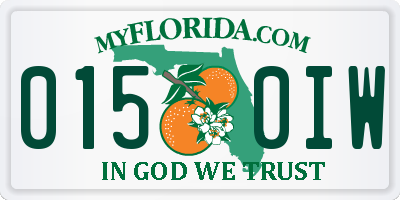 FL license plate 0150IW