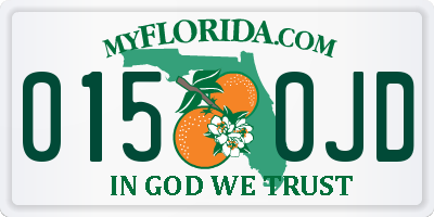 FL license plate 0150JD