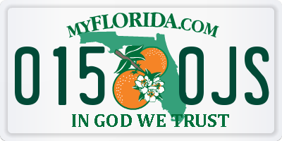FL license plate 0150JS