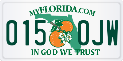 FL license plate 0150JW