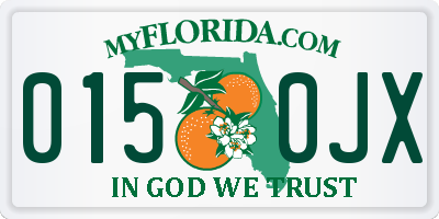 FL license plate 0150JX