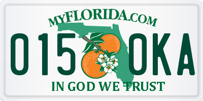 FL license plate 0150KA
