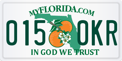 FL license plate 0150KR