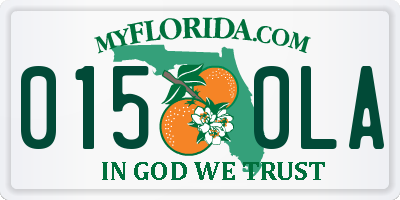 FL license plate 0150LA