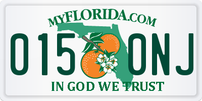 FL license plate 0150NJ