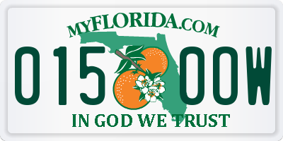 FL license plate 0150OW