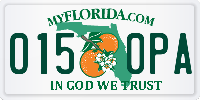 FL license plate 0150PA