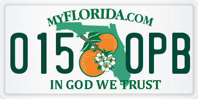 FL license plate 0150PB