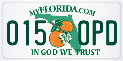 FL license plate 0150PD