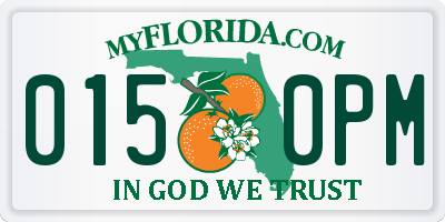 FL license plate 0150PM
