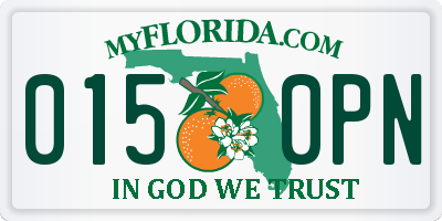 FL license plate 0150PN