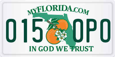 FL license plate 0150PO