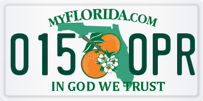 FL license plate 0150PR