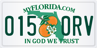FL license plate 0150RV