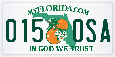 FL license plate 0150SA
