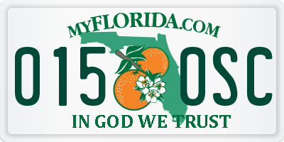 FL license plate 0150SC