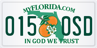 FL license plate 0150SD