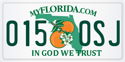 FL license plate 0150SJ