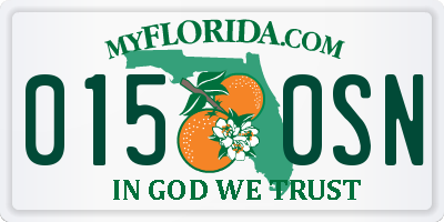 FL license plate 0150SN
