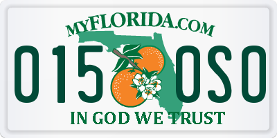 FL license plate 0150SO