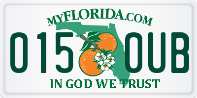 FL license plate 0150UB