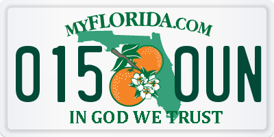 FL license plate 0150UN