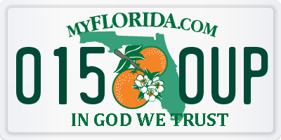 FL license plate 0150UP