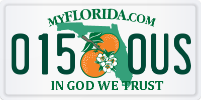FL license plate 0150US