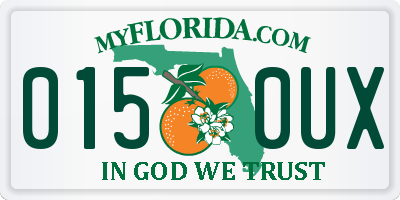 FL license plate 0150UX