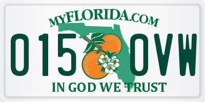 FL license plate 0150VW