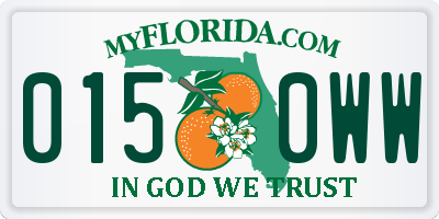 FL license plate 0150WW