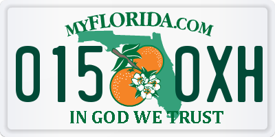 FL license plate 0150XH