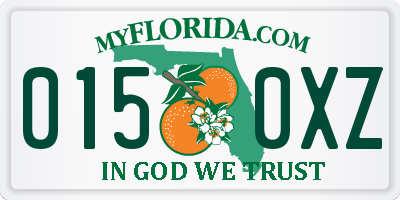 FL license plate 0150XZ
