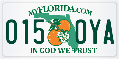 FL license plate 0150YA