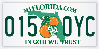 FL license plate 0150YC