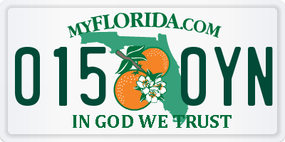 FL license plate 0150YN