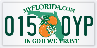 FL license plate 0150YP