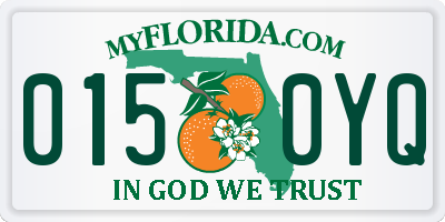 FL license plate 0150YQ