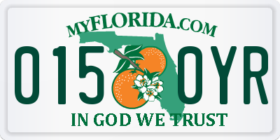 FL license plate 0150YR