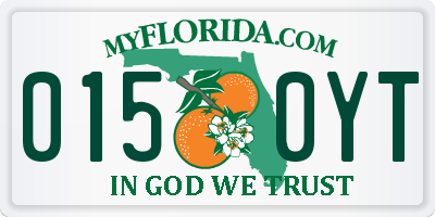 FL license plate 0150YT