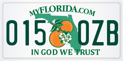FL license plate 0150ZB
