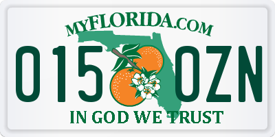 FL license plate 0150ZN