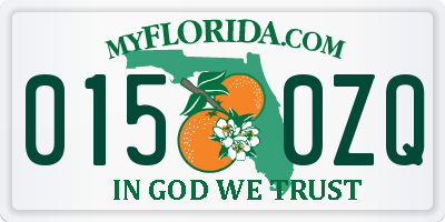 FL license plate 0150ZQ