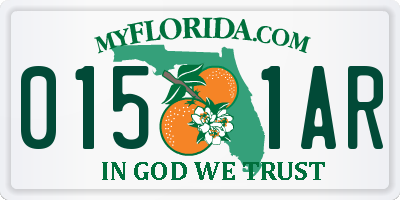 FL license plate 0151AR