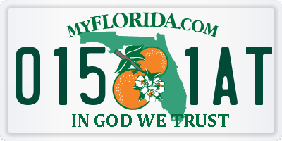 FL license plate 0151AT